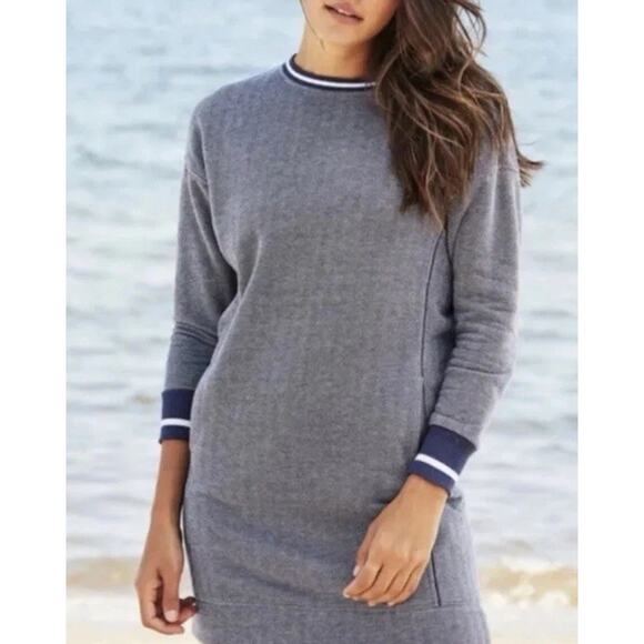 Vineyard Vines Womens Dress Medium Varsity Sweatshirt Super Soft Chevron Pockets - Picture 1 of 9